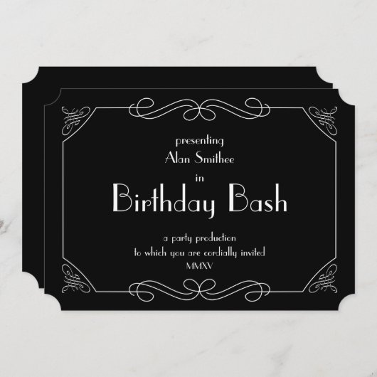 Birthday Bash Kaart (Voorkant / Achterkant)