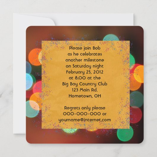 Birthday Bash Kaart (Achterkant)