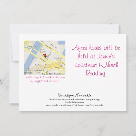 Birthday Bash Uitnodiging (Achterkant)