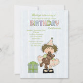 Birthday Bashful Cutie Party Invitation Kaart (Voorkant)