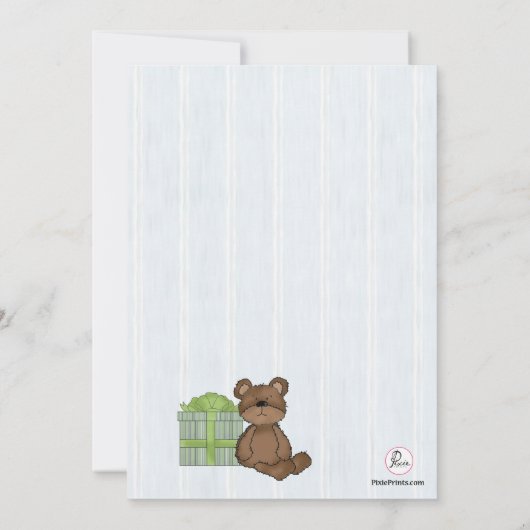 Birthday Bashful Cutie Party Invitation Kaart (Achterkant)