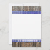 Birthday BBQ Any Age Blue Hog Roast Wood Invite Kaart (Achterkant)