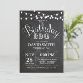 Birthday BBQ Invitation 70th Birthday Chalkboard Kaart (Staand voorkant)