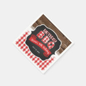 Birthday BBQ Paper Napkins - Red Servet (Hoek)