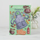 Birthday bbq picnic Invitation Kaart (Staand voorkant)