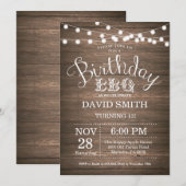 Birthday BBQ Uitnodiging Rustic 13th Birthday (Voorkant / Achterkant)