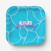 Birthday Bday Pool Party Papieren Bordje (Voorkant)