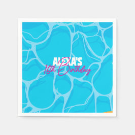 Birthday Bday Pool Party Servet