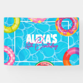 Birthday Bday Pool Party Spandoek