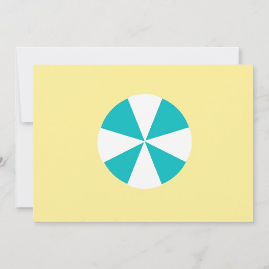 Birthday Beach Bash uitnodigingen (Achterkant)