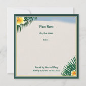 Birthday Beach Picnic Party Coconut Drink Kaart (Achterkant)