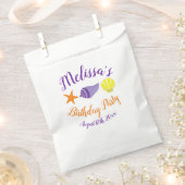 Birthday Beach Pool Summer Seashells Bedankzakje (Geknipt)