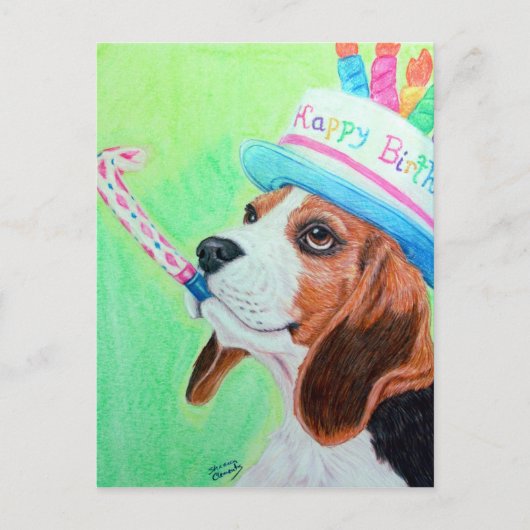 Birthday Beagle Briefkaart (Voorkant)