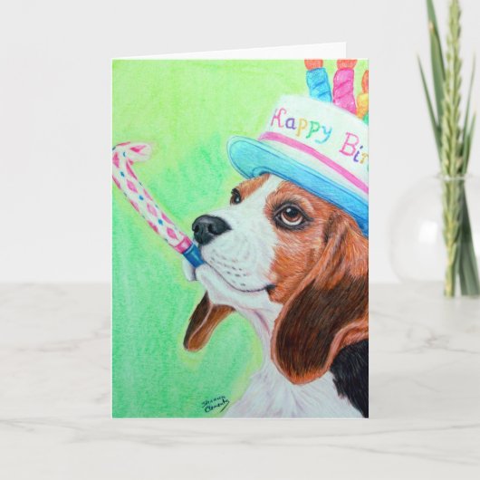 Birthday Beagle Kaart (Voorkant)