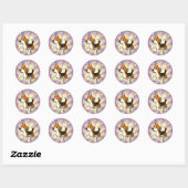 Birthday Beagle Ronde Sticker (Vel)