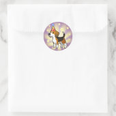 Birthday Beagle Ronde Sticker (Tas)