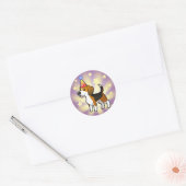 Birthday Beagle Ronde Sticker (Envelop)
