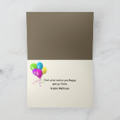 Birthday Bear Riding on a Carousel Kaart (Binnen)