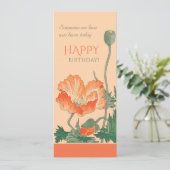 Birthday Beauful poppy CC0101 Ohara Koson Card Kaart (Staand voorkant)