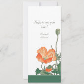 Birthday Beauful poppy CC0101 Ohara Koson Card Kaart (Achterkant)
