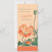 Birthday Beauful poppy CC0101 Ohara Koson Card Kaart (Voorkant)