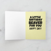 BIRTHDAY BEAVER FUNNY BIRTHDAY GREETT GROTE KAARTE KAART (Binnen)
