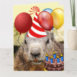 BIRTHDAY BEAVER FUNNY BIRTHDAY GREETT GROTE KAARTE KAART