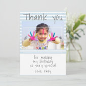Birthday Bedankt voor je foto-kaart (Staand voorkant)