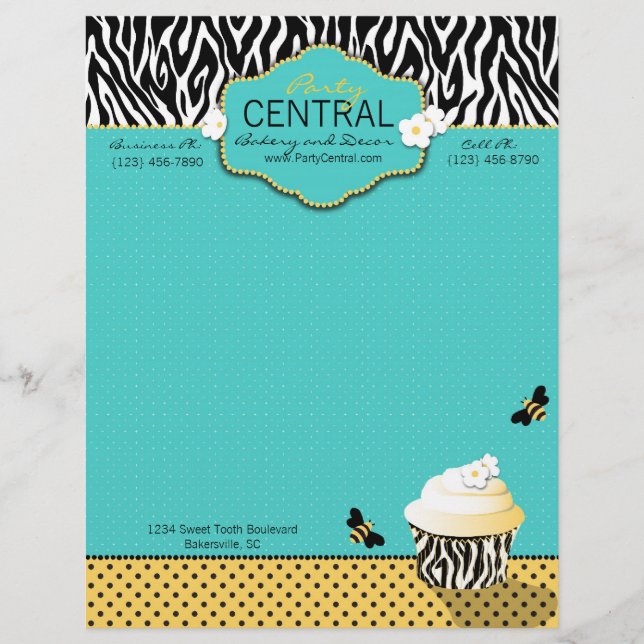 Birthday Bee Letterhead Gepersonaliseerd Briefhoofd (Voorkant)