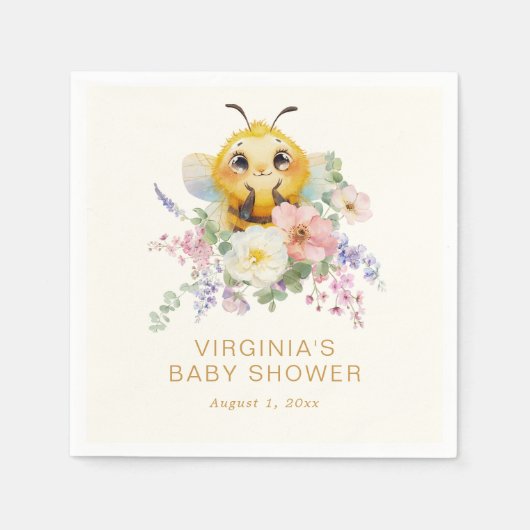 Birthday Bee Servet (Voorkant)