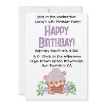 Birthday Beer Sweet Beanie, uitnodiging voor kinde