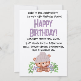 Birthday Beer Sweet Beanie, uitnodiging voor kinde