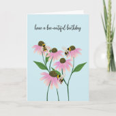 Birthday Bees and Cone Flowers Kaart (Voorkant)