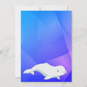 Birthday Beluga Whale Blue en Pink Arctic Ocean Kaart (Achterkant)