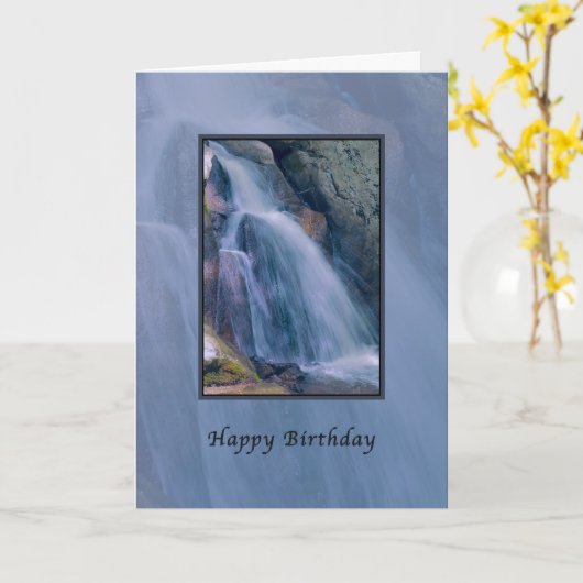 Birthday, bergwaterval kaart (Gele Bloem)