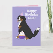 Birthday Bernese Mountain Dog Kaart (Voorkant)