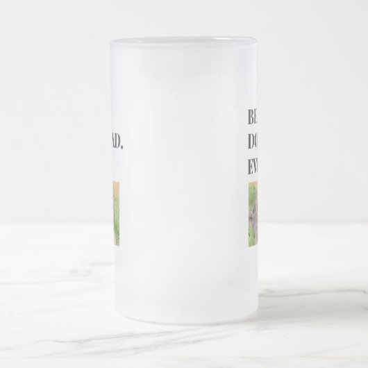 Birthday Best Dog Dad Ever Photo Matglas Bierpul (Center)