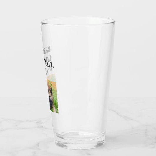 Birthday Best Dog Dad Ever Photo Pint Glas (Links)