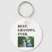 Birthday Best Grandpa Ever Grandkids Foto Sleutelhanger (Voorkant)