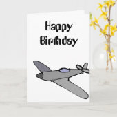 Birthday-bewijs vliegtuig kaart (Gele Bloem)