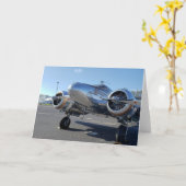 Birthday-bewijs vliegtuig kaart (Gele Bloem)