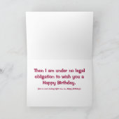 Birthday-bewijs voor Obama Kaart (Binnen)