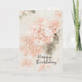 Birthday Bible "In His Presence" Pink Roses Kaart (Voorkant)