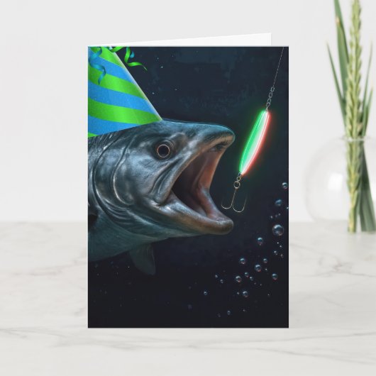 Birthday Big Fish with Neon Lure Kaart (Voorkant)