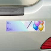 Birthday Big Gift Label Bumpersticker (Op auto)