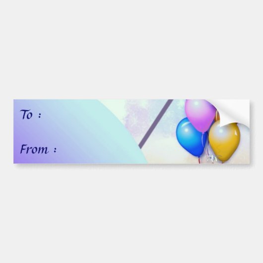 Birthday Big Gift Label Bumpersticker (Voorkant)