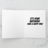 BIRTHDAY BIGFOOT FUNNY BIG Wenskaart Kaart (Binnen)