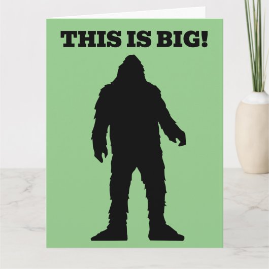 BIRTHDAY BIGFOOT FUNNY BIG Wenskaart Kaart (Voorkant)
