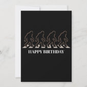 Birthday Bigfoot Silhouette Crossing Street Funny  Kaart (Voorkant)