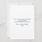 Birthday Bigfoot Silhouette Crossing Street Funny  Kaart (Achterkant)